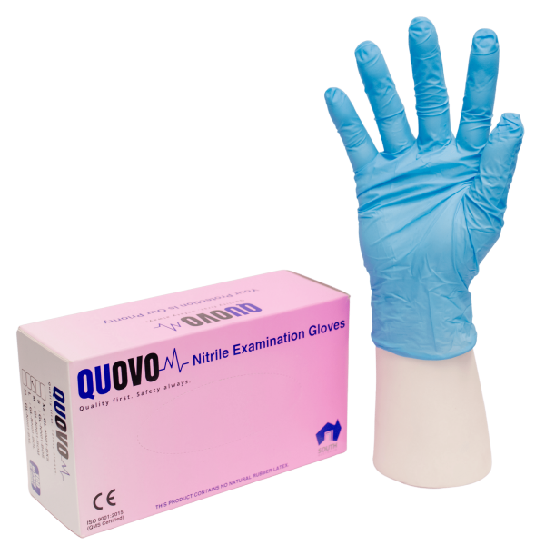 Quovo nitrile examination gloves