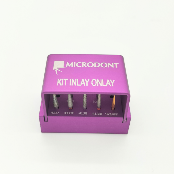 Microdont inlay onlay bur kit in metal casing