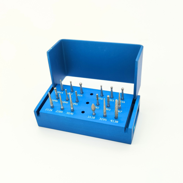 Microdont multi use bur kit 18 burs metal case