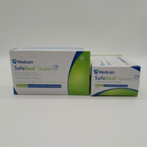 Medicom Sterilisation pouch, 89mm x 133mm self sealing with 2 indicators used in sterilisation