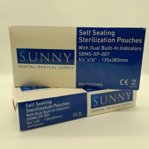 Sunny Dental Sterilisation pouch, 135mm x 283mm with Self sealing steribag with 2 indicators used in dental sterilisation