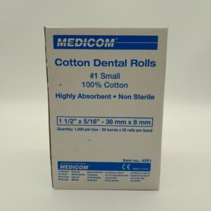 Medicom Cotton Rolls - Type 1 are single use in dental