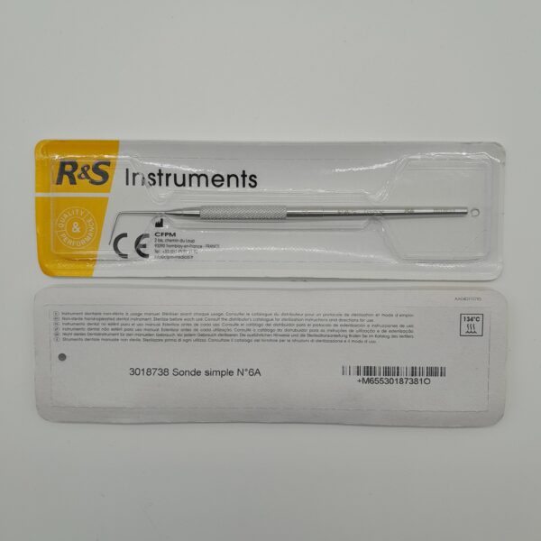 R&S Simple probe - N6A is a periodontal probe with hooked end used as oral hygiene equipment