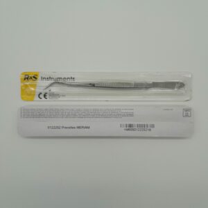 R&S Dental Tweezer Meriam with hooked end used in oral hygiene eqipment
