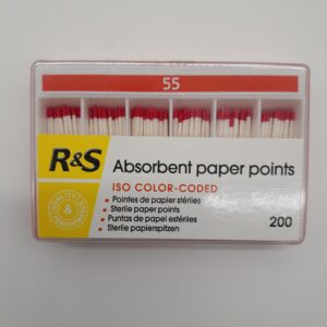 R&S Paper Points 55 in red colour used in endodontics