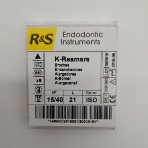 R&S K Reamers - Size 15-40 with length 21mm used in endodontics
