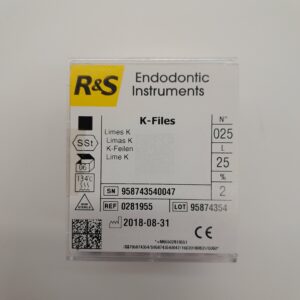 R&S K Files - Size 25 with 25mm length used in endontics