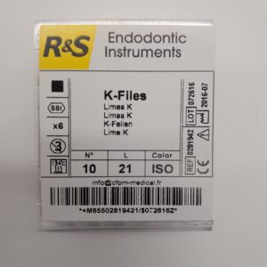 R&S K Files - Size 10 with 21mm length used in endontics