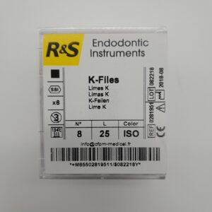 R&S K Files - Size 8 with 25mm length used in endontics