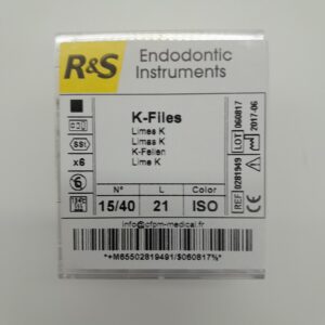 R&S K Files - Size 15-40 with 21mm length used in endontics