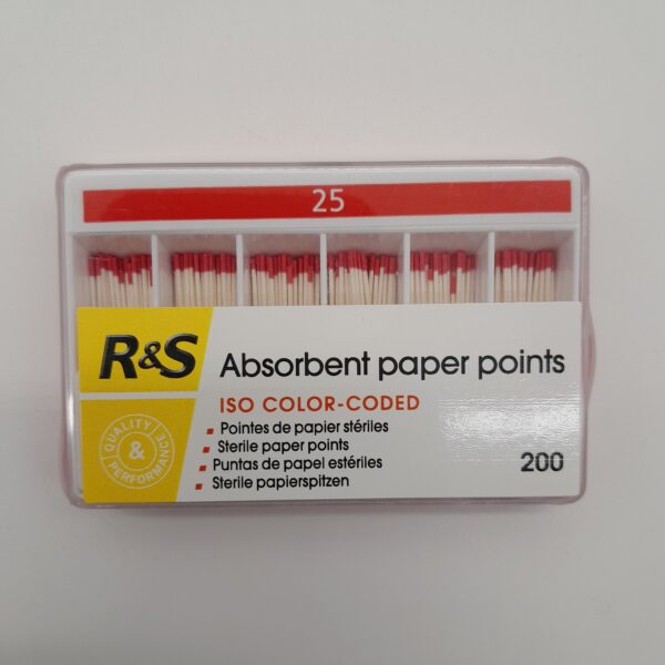 R&S Paper Points 25 in red colour used in endodontics