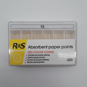 R&S Paper Points 15 in white colour used in endodontics