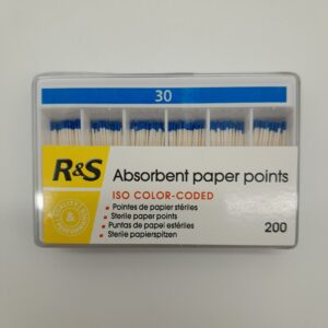 R&S Paper Points 30 in blue colour used in endodontics