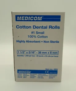 Medicom Cotton Rolls - Type 1 are single use in dental