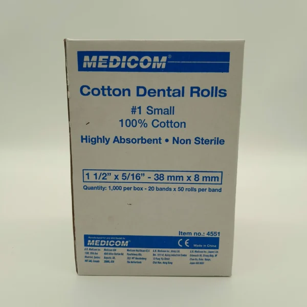 Medicom Cotton Rolls - Type 1 are single use in dental