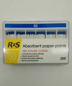 R&S Paper Points 60 in blue colour used in endodontics