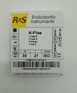 R&S K Files - Size 35 with 21mm length used in endontics