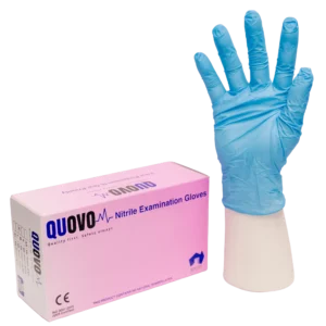 Quovo nitrile examination gloves