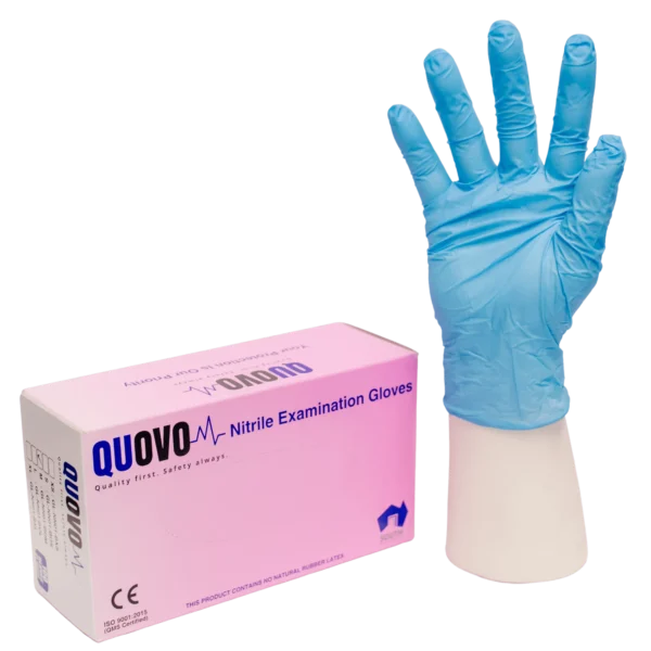 Quovo nitrile examination gloves