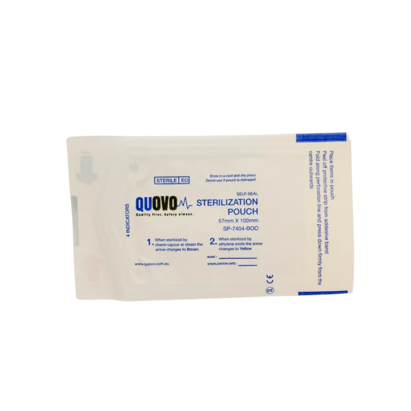 Sterilisation Pouch (57mm X 100mm) (Quovo) - Image 2