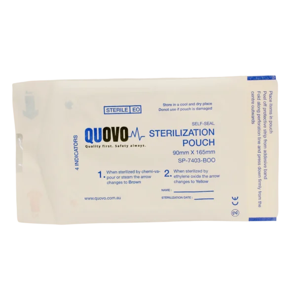 Sterilisation Pouch (90mm X 160mm) (Quovo) - Image 2